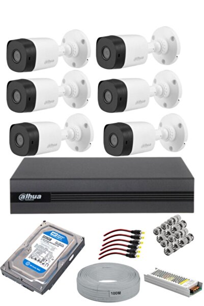 DAHUA 6 Kameralı Güvenlik Kamerası Full Set