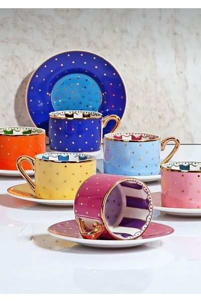 Kosova Colorful Coffee Cup Set of 6