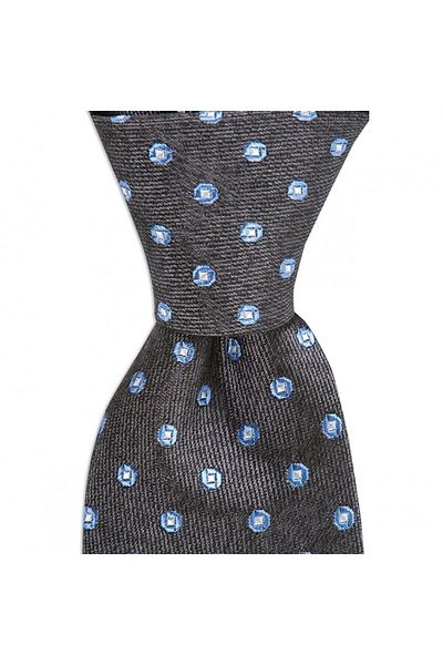 1001 Kravat Gray Colored Wool Silk Blended Tie 8 Cm