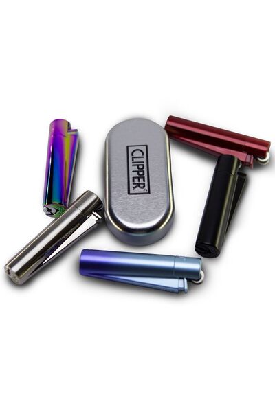 Clipper Siyah Jet Flame Metal Çakmak