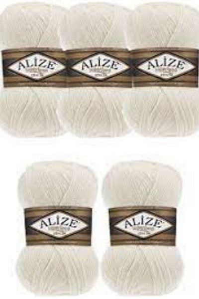 Alize Superlena Classic Cream 5 Pieces Color: 62