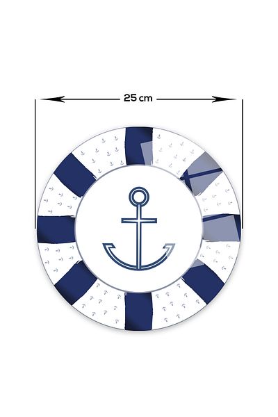 Decorita Blue Concept - Glass Plate, Breakfast and Cake Plate - Diameter 25cm