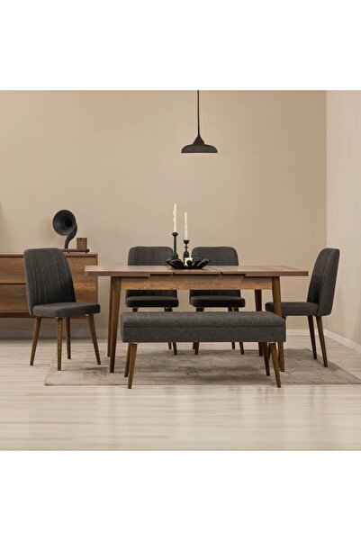 Just Home Elit Açılır Kapanır Masa - Barok Ceviz - 130 cm