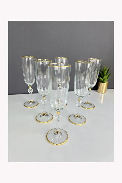 Paşabahçe مجموعة من 6 أكواب قهوة مطلية بالذهب من لوكس أموري