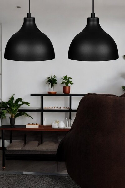 Genel Markalar Lizbon Serisi Retro Rustik Model Modern Metal Tekli Sarkıt Avize Cafe