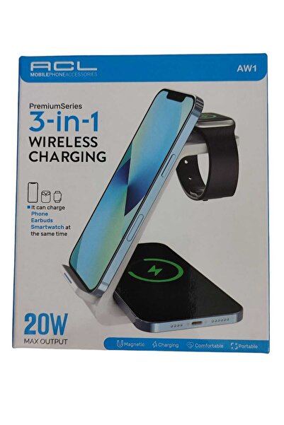 ACL AW1 Kablosuz Şarj Standı 3lü 20w 1834