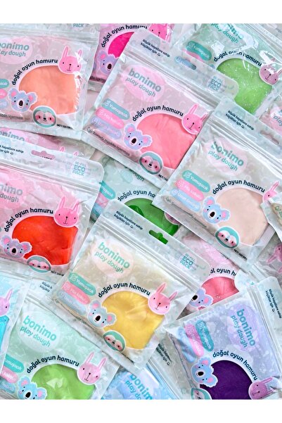 Bonimo Natural Play Dough 8-Piece Cartridge Package Set (Eco-pack Refill) 8*150gr