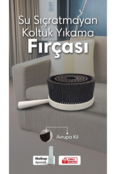 Hilal Fırça Su Sıçratmayan Koltuk Yıkama Fırçası-polisaj Fırçası (MATKAP APAR...