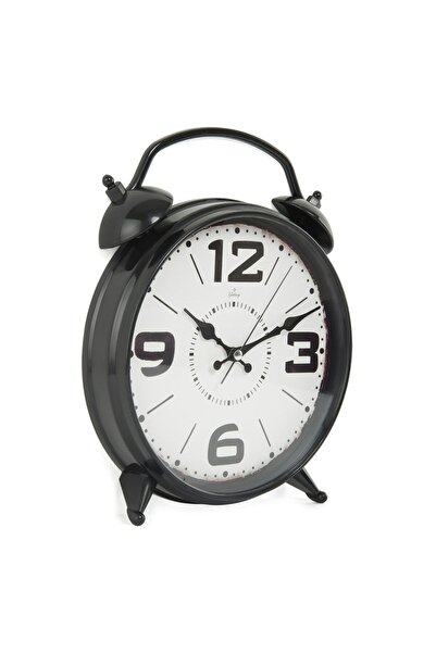 Genel Markalar Şık 31 cm Siyah Dekoratif Masa Saati D-300-3