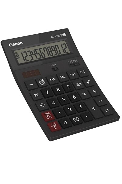 Canon As-1200 Hb 12 Hane Masa Üstü Hesap Makinesi Siyah
