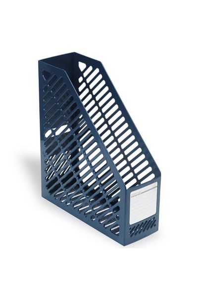 Rubenis Magazine Holder Plastic Closed Vertical Light Blue Magazine Holder