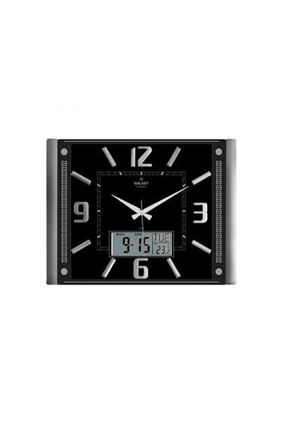 Galaxy 711-S Premium Black Digital Wall Clock - Embossed Numeral Fma00418