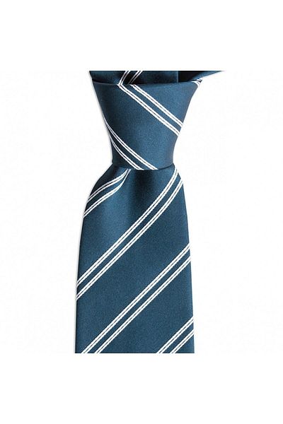 1001 Kravat Dark Green Striped 8 cm Wide Silk Tie