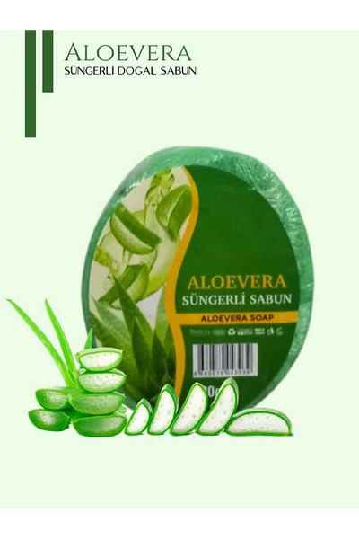 Karşı Köyden Natural Sponge Soap with Aloevera Extract, Natural Sponge Soap