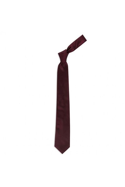 1001 Kravat Burgundy Colored Satin 7.5 cm Wide Silk Tie