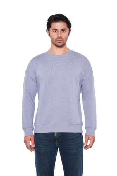 LEON ONE Ανδρικό φούτερ - Μπλε, Χρώμα, Basic Regular Fit