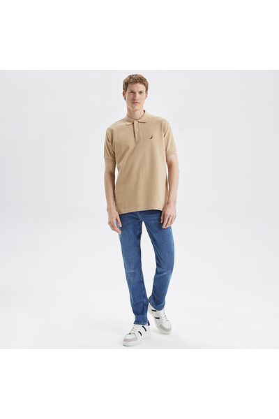 Nautica Тениска Nautica K35000T.2SA.XS с лого на Bež Erkek