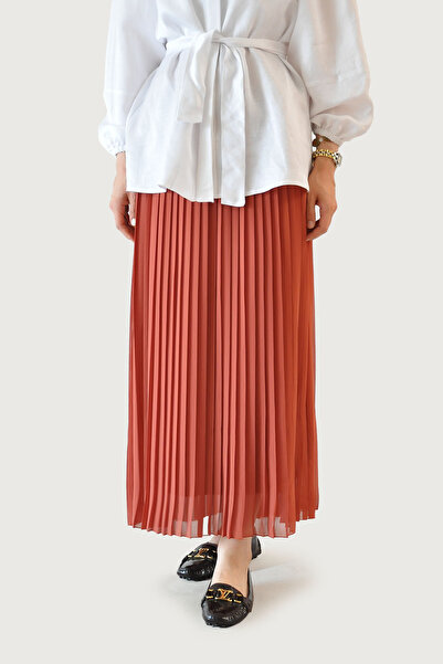 Rukayyel Luna Pleated Tile Colored Women's Skirt