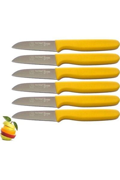 Sürbisa Sürmene 61007 Fruit Knife Set of 6 ( Mouth Size: 7.0 ) Yellow