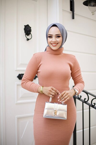 Sfg Life Moda Ακρυλικό ζιβάγκο Slim Fit Hijab Pencil Φόρεμα - Ευέλικτο Πλεκτό