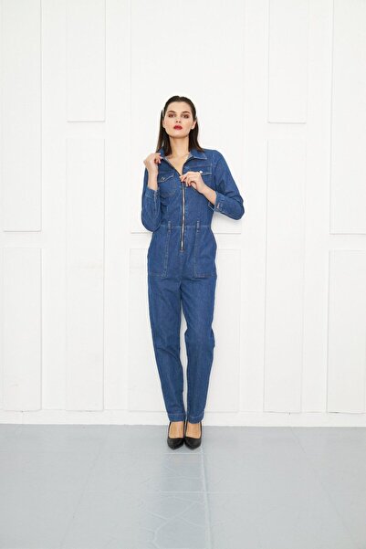 Kutaf Ολόσωμη φόρμα τζιν με μακρύ μανίκι με λεπτομέρεια στην τσέπη