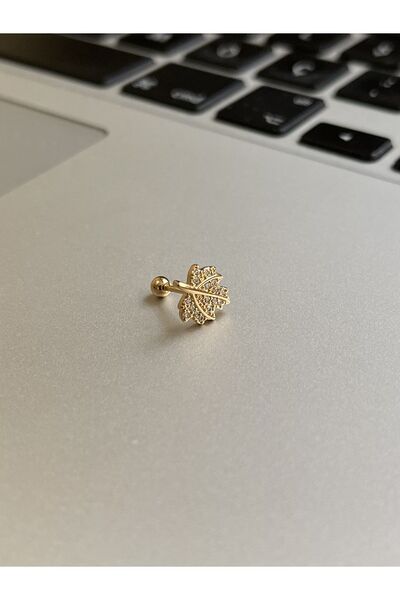 Rupen Kraft 316 L Cerrahi Çelik Dudak Kıkırdak Helix Tragus Piercingi Yaprak ...