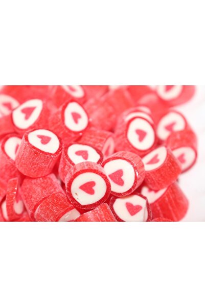 ŞEKERCİYAŞAR Kırmızı Kalp Desenli Lolly Akide Şeker 100 gr