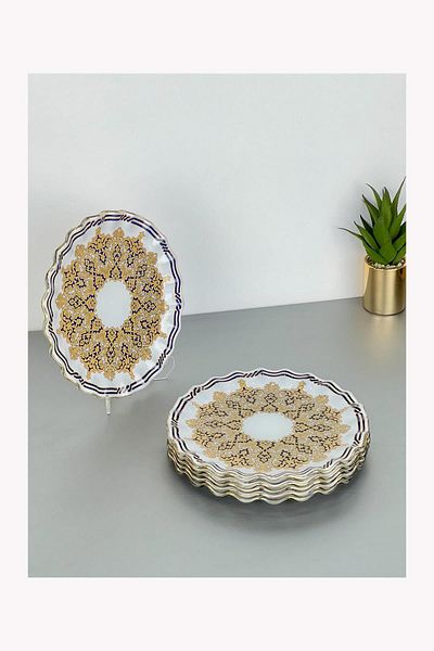 Glore Luxury Glass 21 Cm Marsel 6-Piece Cake Plate