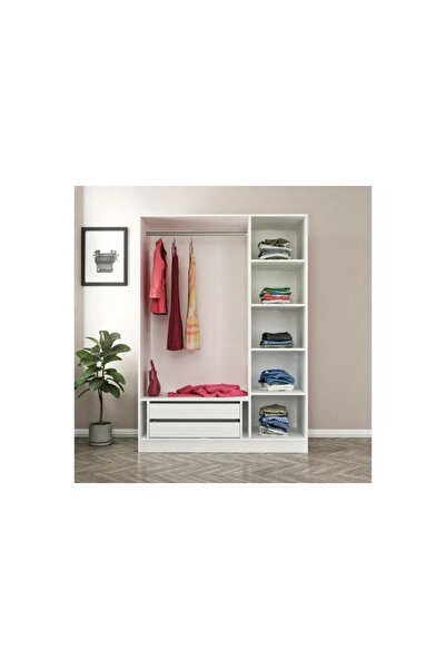 CANBAZ FURNİTURE Esla Modüllü 3 Cam Kapaklı Giyinme Dolabı %100 MDF (KURULUM ...