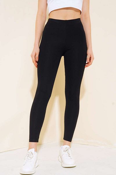 LC Waikiki Black Standard Leggings - Straight Waist and Skinny Leg