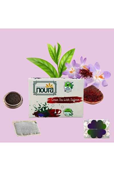 Noura Natural Demlik Poşet Safranlı Yeşil Çay 22 Adet