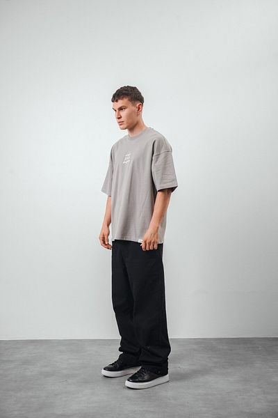 Respire Ανδρικό μπλουζάκι με στάμπα Oversize Γκρι