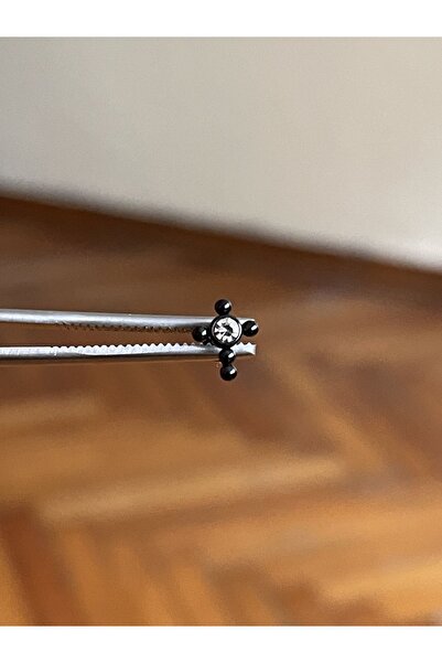 Rupen Kraft 316 L Cerrahi Çelik Dudak Kıkırdak Helix Tragus Piercingi Haç Det...