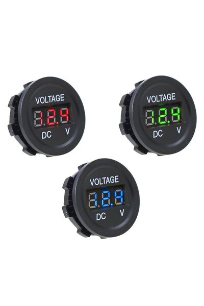 SpeedUF DC7V-30V LED Panel Mini Dijital Voltmetre - Mavi