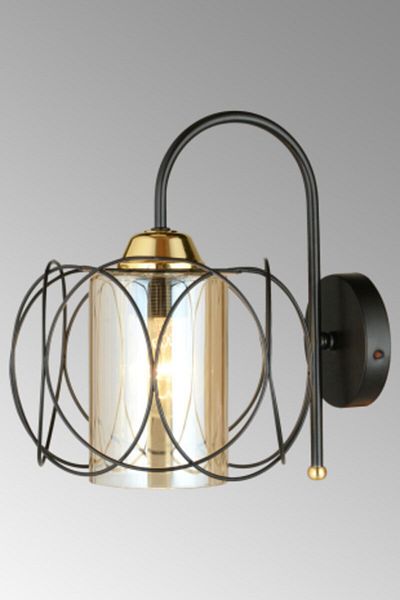 SONSUZ AYDINLATMA&AVİZE Black Sun Down Facing Modern Sconce