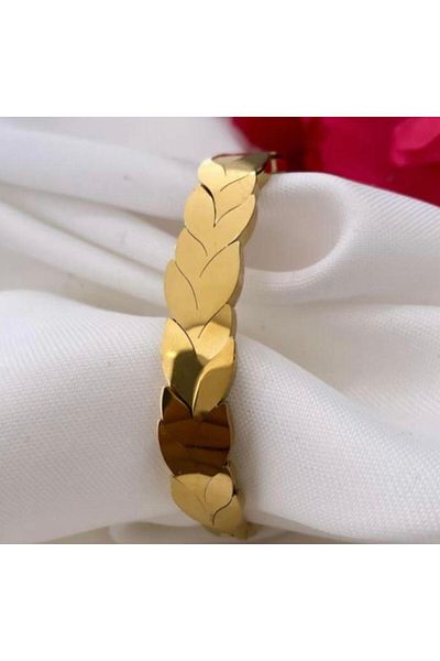 G Sport POLO Auger Model 316L - Gold Colored Steel Cuff Bracelet