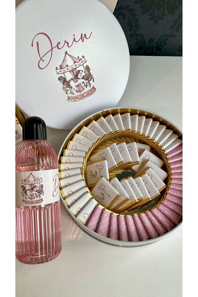 Minemiss Tasarım Lüks Kutulu Isme Özel Tasarımlı Kız-erkek Bebek Çikolatası 7...