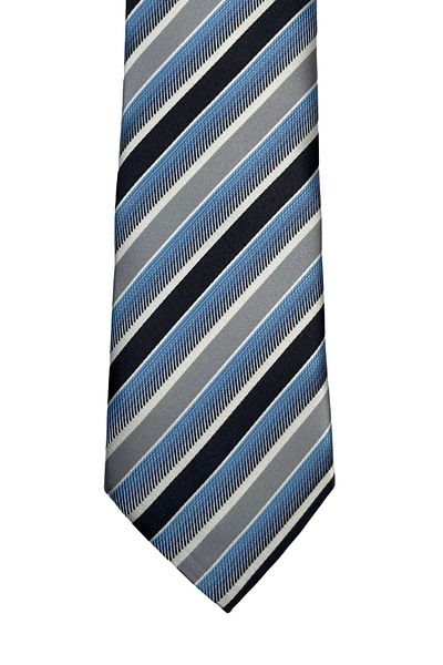 1001 Kravat Blue Striped 8 cm Wide Tie