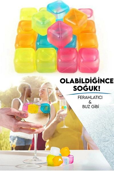 Hilamingo Home 15-Piece Colorful Silicone Ice Cube - Ballpoint Cooler