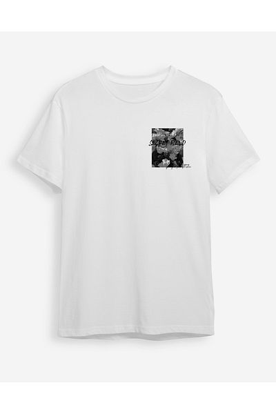 Trendyol Collection Κείμενο εμπριμέ Λευκό T-shirt - Κανονική κοπή TMNSS24TS00218