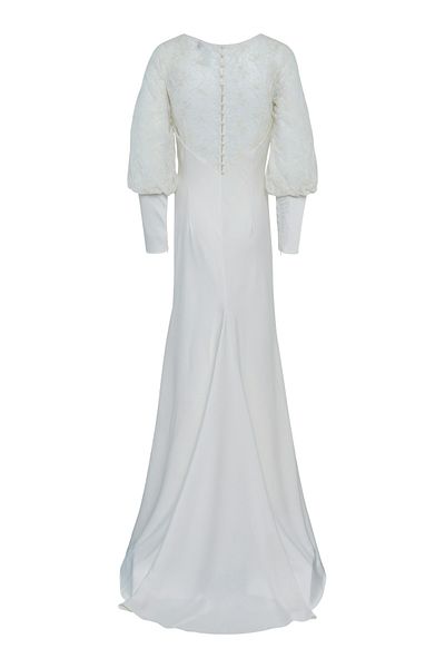 YAS. YASDOTTEA Celebrity Collar LS Train Dress - S.