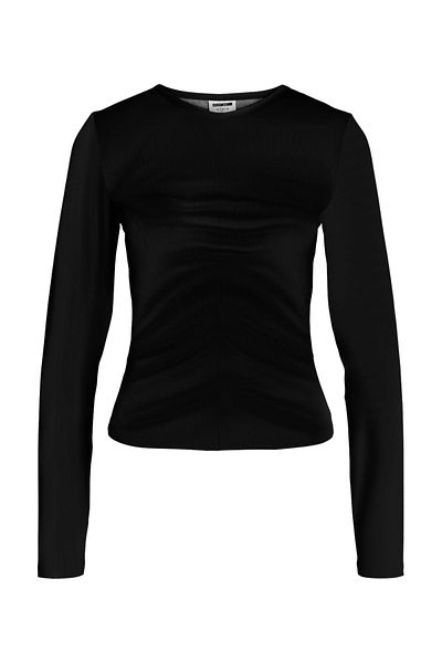 Noisy May NMDESTINY JRS FWD O-Neck Ruching Top - L/S