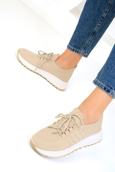 SOHO Beige Damen Sneakers 19118