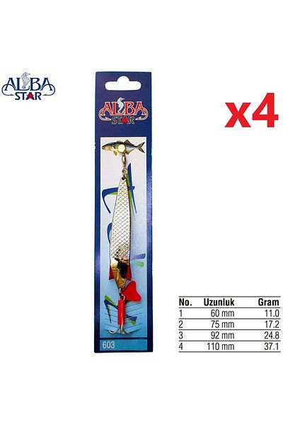 Albastar Tobby Spoon 603 2 17gr --- 4pcsNickel Plated 1pk