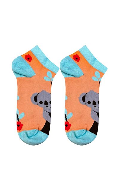 Niket Life Salmon-Koala Patterned Booties Socks