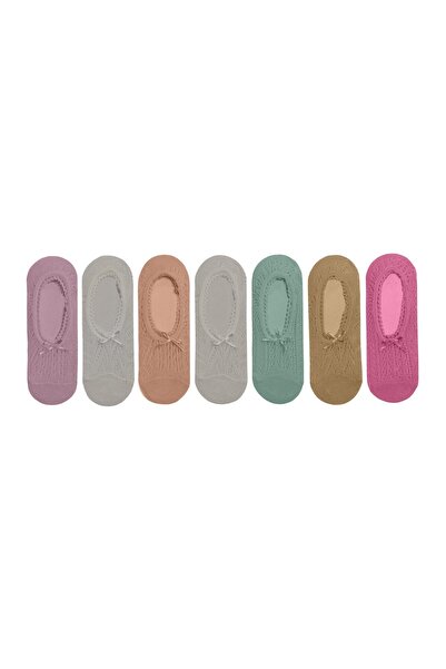 Niket Life Чифт от 7 дамски чорапи балерина, екрю, светлокафяво, воднозелено,...