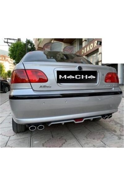 Genel Markalar Fiat Albea Üniversal Arka Tampon Eki Difüzör 4 Egzoz Çıkışlı Gri