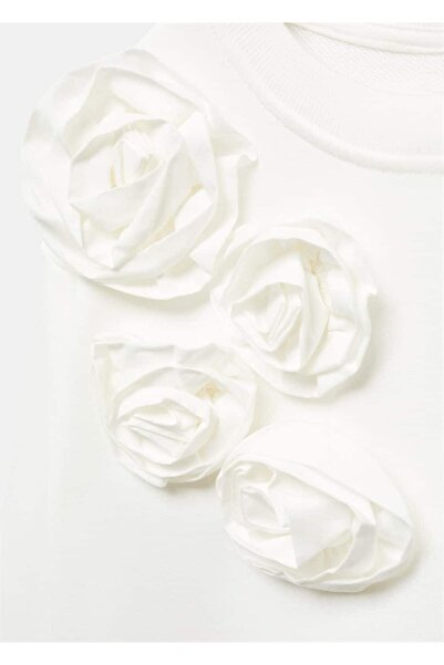 MANGO Kids Φούτερ με ανάγλυφο floral σχέδιο