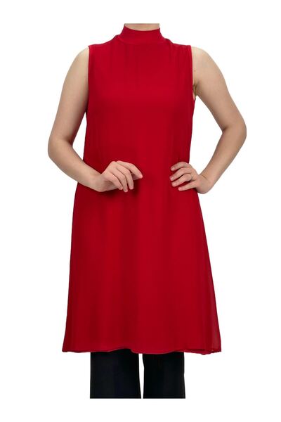 ottoman wear OTW8831-772 Önü Şifon İçlik Kırmızı