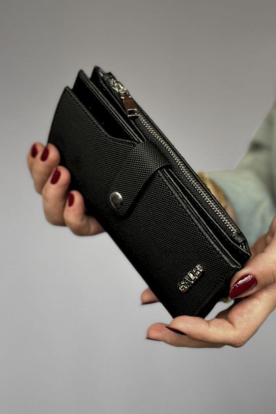 GALB LEATHER Portofel de damă din piele Lakoste de dimensiuni mari, cu fermoar, cu compartiment pentru monede, cu capacitate de 20 de cărți LK-1001
